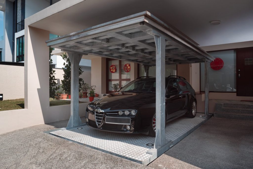 Cardok underground car lift at Springleaf Garden for secure, space-saving parking.