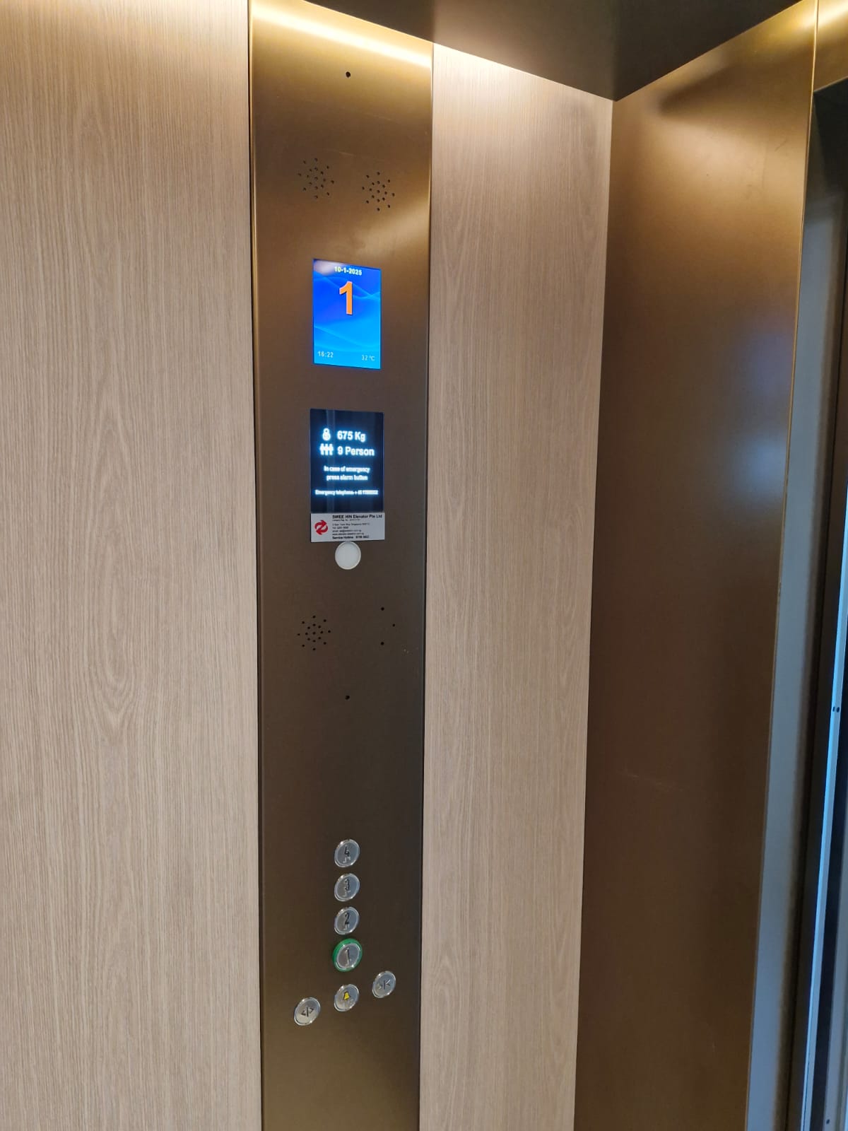 Modern home lift Singapore installation inside a residential property.