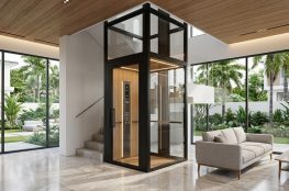 Scandinavian Residential Lift with Integrated Shaft